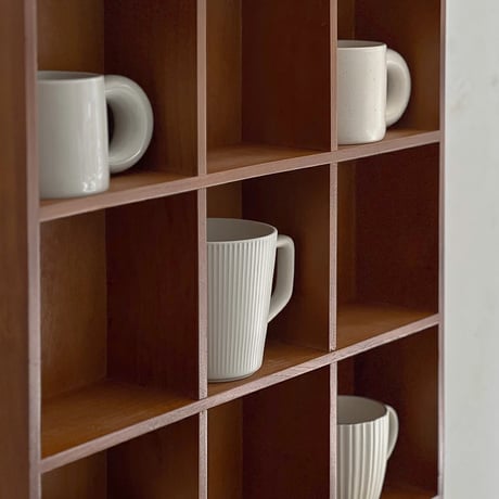 wallrack-03050　Natural Wood Cup Shelf 50×50
