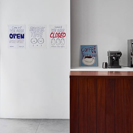 poster-03184　OPEN BREAKTIME CLOSED Poster 30×40cm