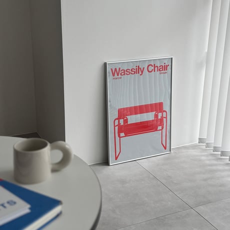 poster-03164　Wassily Chair Art Poster Red 70×50cm