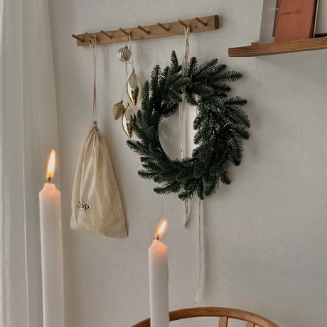 wreath-03001　Christmas Wreath 40cm with LED Light Garland