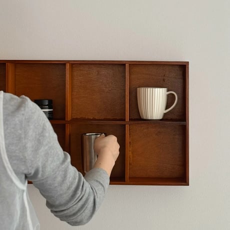 wallrack-03052　Natural Wood Wall Shelf 82×33