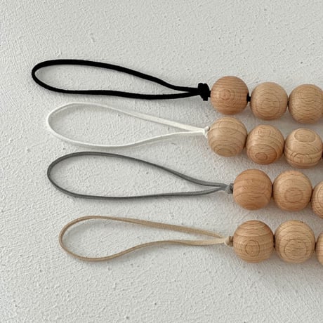 interior-03019　Natural Wood Ball Curtain Holder Sold Individually