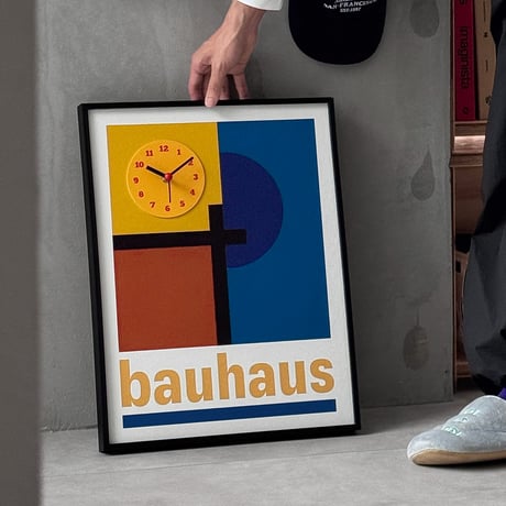 clock-03120　Bauhaus Geometry Art Panel Wall Clock