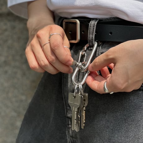 keyring-03004　Stainless Steal Snap Hook×Straight Shackle Keyring