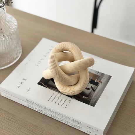 objet-03078　Banji Wood Oval Ring Object