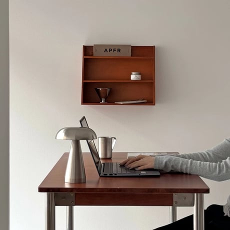 wallrack-03054　Natural Wood Slope Wall Shelf 40×33
