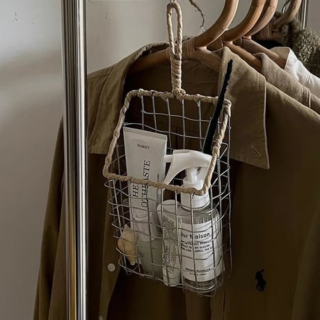 basket-03076　Square Wire Basket With Hook