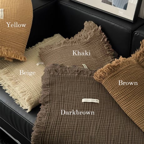 blanket-03049　Fringe Double Gauze Blanket 200×150