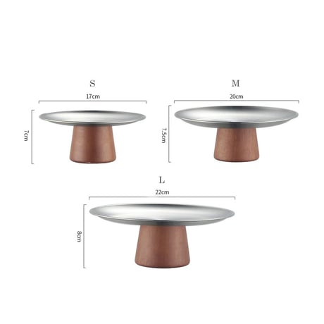 compote-03014　Stainless Steel×Wood Compote Dish