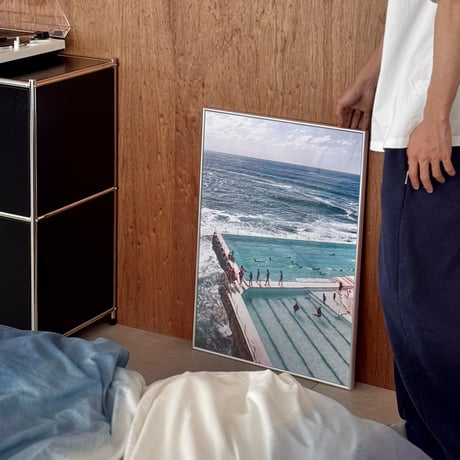 poster-03173　Bondi Icebergs -styleB Silver Frame Art Poster 70×50