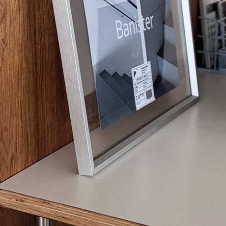 poster-03191　Banister on  Silver Frame Art Poster 50×40cm