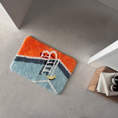 rug-03108　sunset pool rug 40×60cm