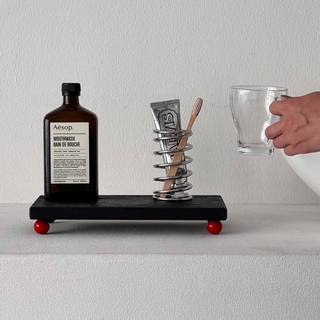 tray-03150　Natural Wood Ball Stand Display Tray
