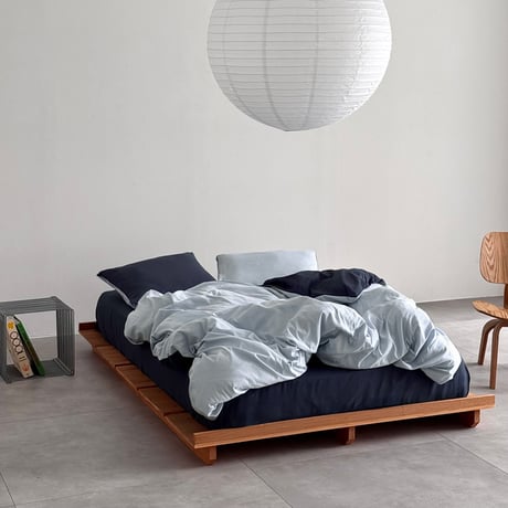 beddingsets-03164　Light blue × Navy Reversible Bedding Sets