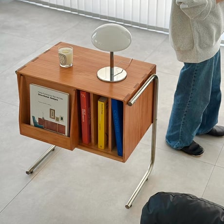 rack-03088　Stainless Steel Leg Display Magazine Cabinet