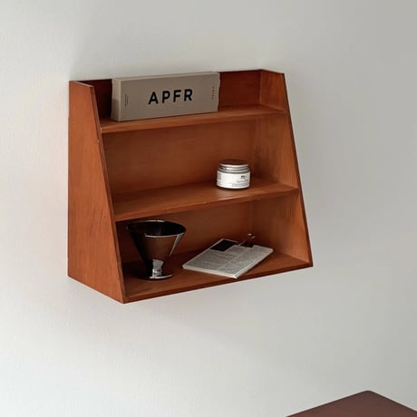 wallrack-03054　Natural Wood Slope Wall Shelf 40×33