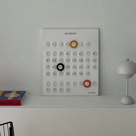 calendar-03023　Wood Panel Wall Perpetual Calendar
