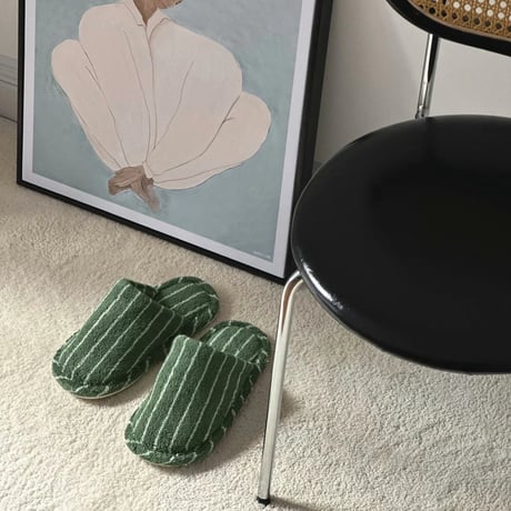 slipper-03002　Color Stripe Room Shoes Slippers