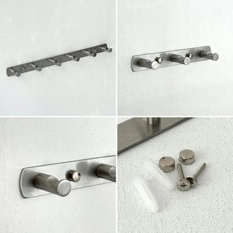 wall-03092　Stainless Steel Wall Hook 3 Row/6 Row