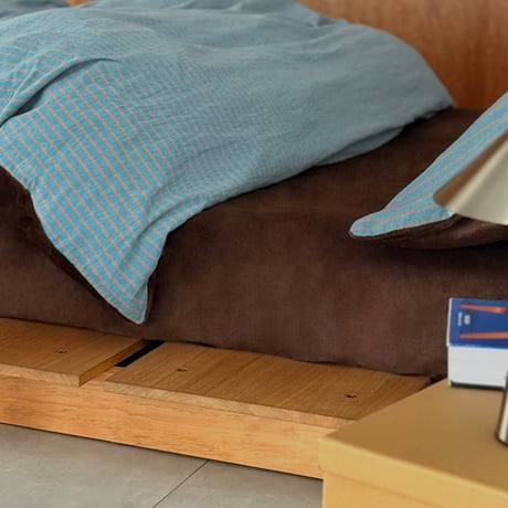 beddingsets-03132　Warm Thick Fiber Brushed Pencil Stripe Bedding Set (Light Blue/Brown)