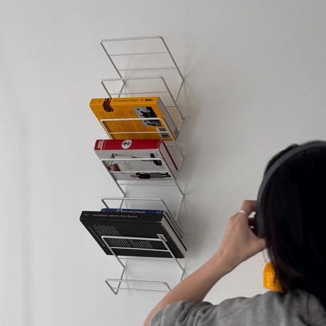 magazinerack-03041　2 Way Wire Magazine Shelf White