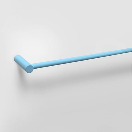 wall-03113　Iron Wide Towel Hangar Light Blue W60cm