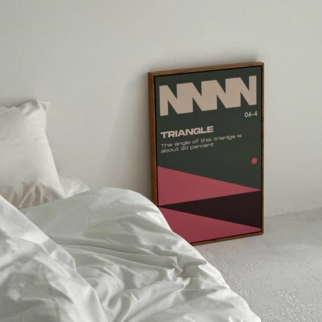 poster-03107　Triangle Geometric Art Poster With Frame 60×40