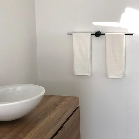 wall-03060　BLACK Towel Hanger Wall Hanger Bar