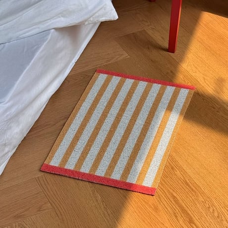 mat-03082　Multi Stripe Yellow Red Door Mat