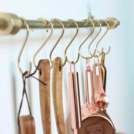 wall-03011　Brass Shooks/Set of 7