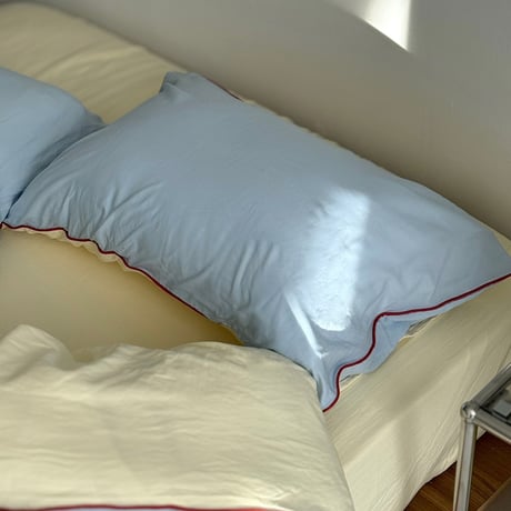 beddingsets-03024　Blue×Yellow Piping Reversible Bedding Sets
