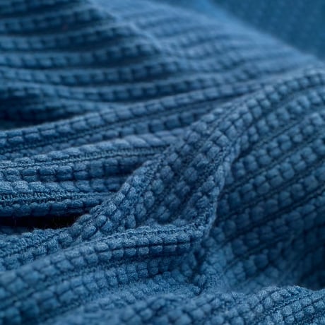 blanket-03044　Blue Knit Blanket Bed Throw 127×170