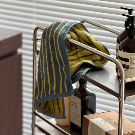 towel-03030　Bicolor Stripe Hand Towel/Face Towel