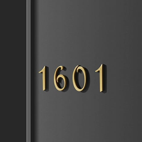 sign-03003　50mm Brass House Numbers
