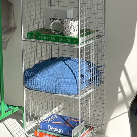 rack-03037　Silver Steel Mesh 3 Tier Rack with Stand