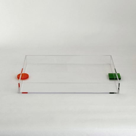 tray-03141　Color Handle Clear Tray