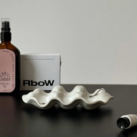 plate-03109　Ceramic Wave Design Accessory Tray