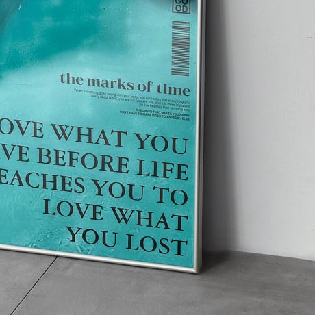 poster-03174　the marks of time Silver Frame Art Poster 70×50