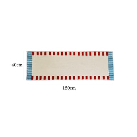 rug-03099　red×blue Long rug 40×120cm