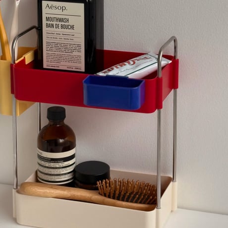 rack-03108　Hueblock-kit Series Multi Color 2 Tier Desktop Rack