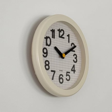 clock-03099　Grid Pattern Round Wall Clock