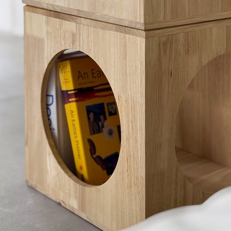 stool-03064　Outcut Unit Box Natural Wood Display Box