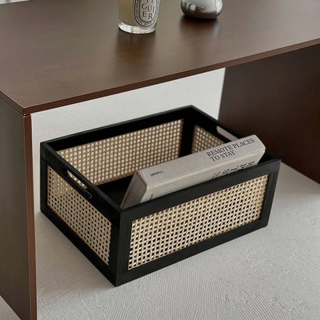 box-03014　Bamboo Mesh Storage Boxes/Set of 2