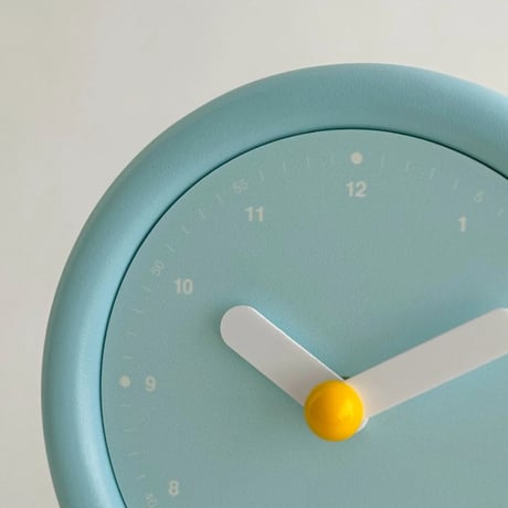 clock-03097　Blue Round Table Clock With Stand