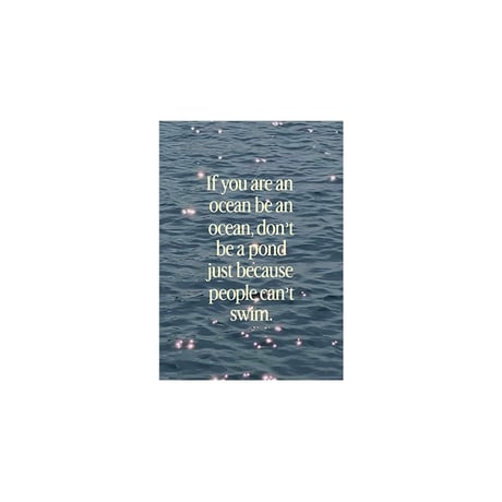 poster-03177　If you're an Ocean, Be an ocean Silver Frame Art Poster 70×50