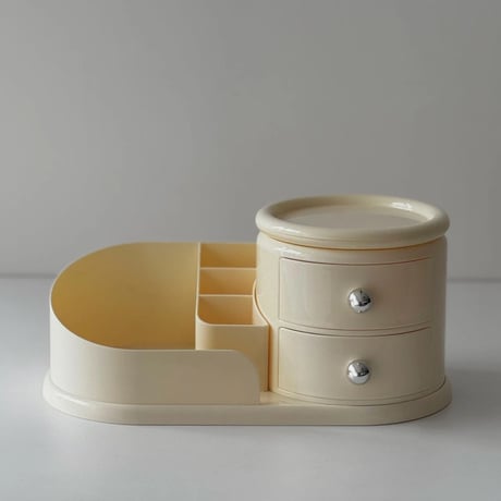 box-03065　Cream×Silver Ball Storage Box