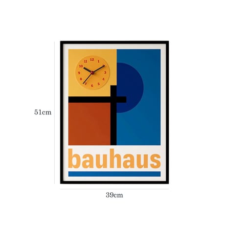 clock-03120　Bauhaus Geometry Art Panel Wall Clock