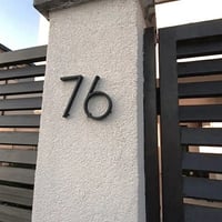 sign-03004　12.5cm Black Studded Raised House Numbers