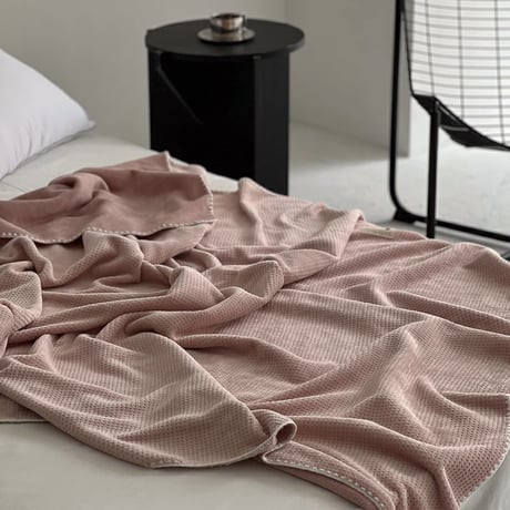 blanket-03048　Color Waffle Reversible Blanket 200×150