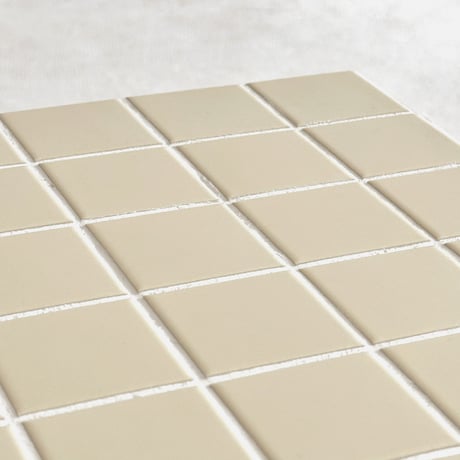 table-03215　Beige Tile Cube Side Table Stool